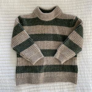 Zara Turtleneck Wool Striped Sweater